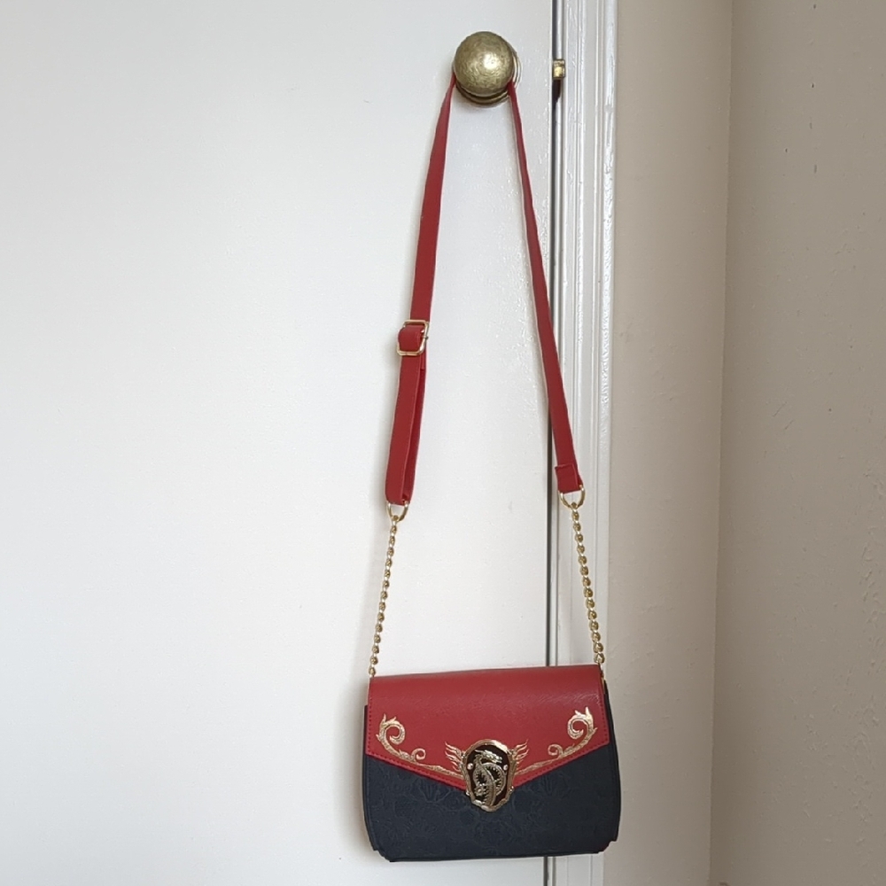 loungefly house of dragon Women’s Crossbody Shoulder Bag with Gold Accent
